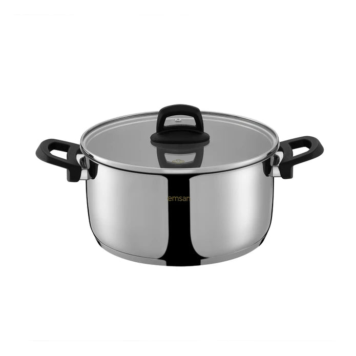 Emsan Experto 14-Piece Nonstick Granite & Stainless Steel Cookware Set