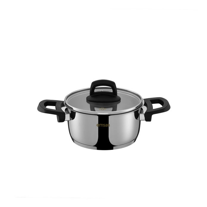 Emsan Experto 14-Piece Nonstick Granite & Stainless Steel Cookware Set