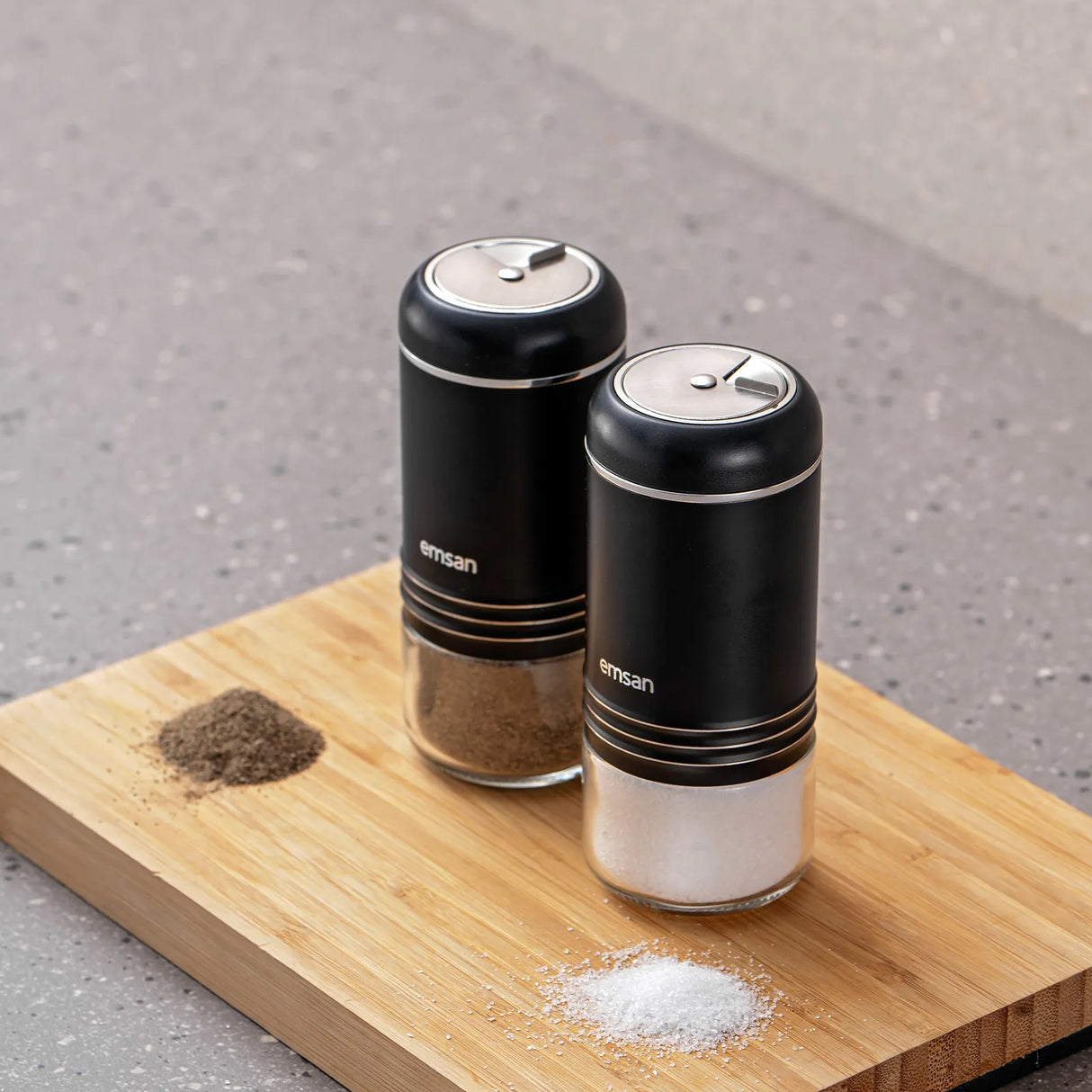 Emsan Moko Spice Jar Set – Black