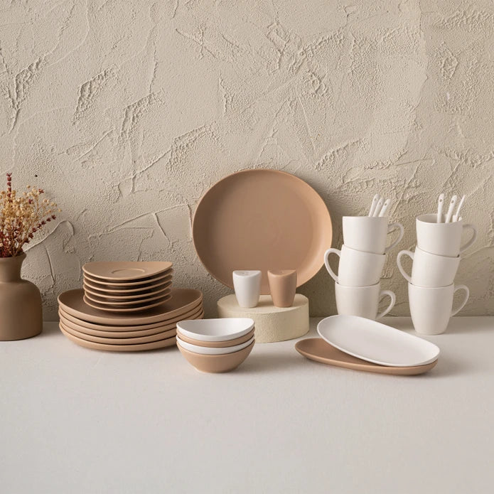 Istanbul Porcelain Belin 32-Piece Breakfast Set for 6 People