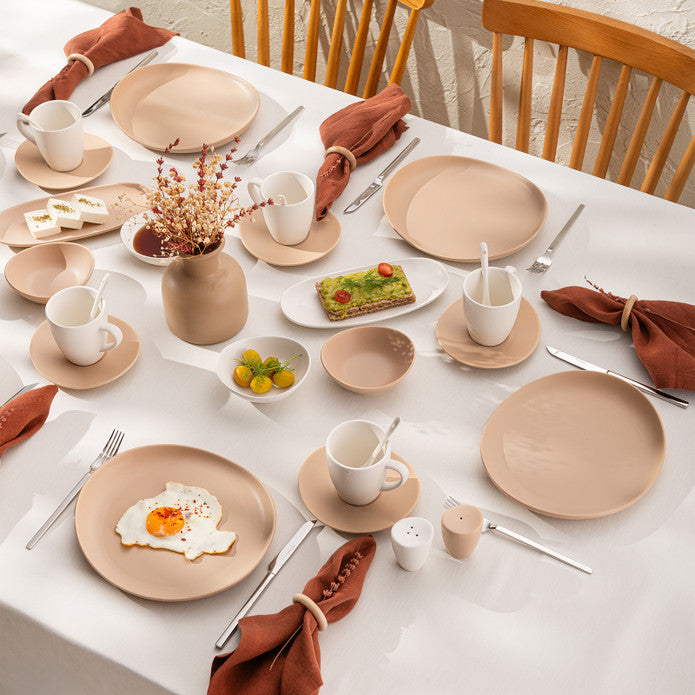 Istanbul Porcelain Belin 32-Piece Breakfast Set for 6 People