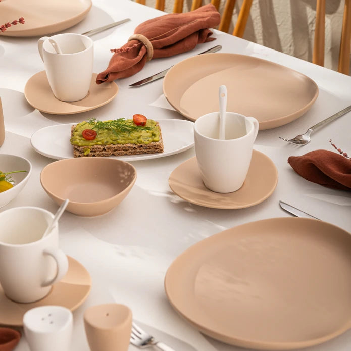 Istanbul Porcelain Belin 32-Piece Breakfast Set for 6 People