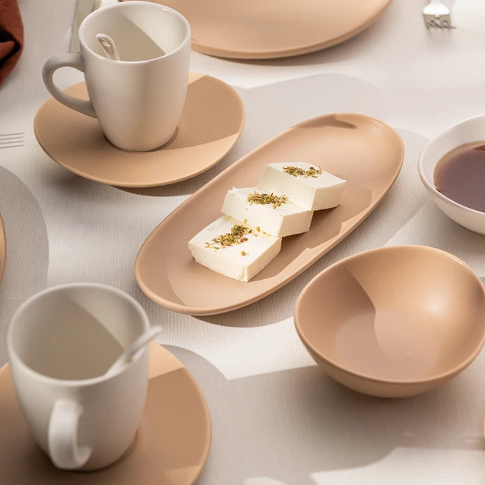 Istanbul Porcelain Belin 32-Piece Breakfast Set for 6 People