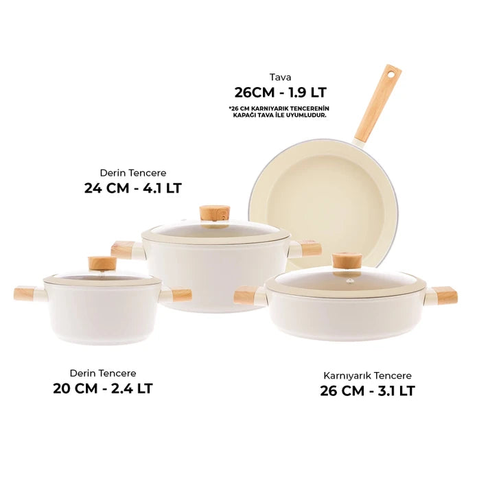 Emsan Swiss Crystal 7-Piece Cookware Set