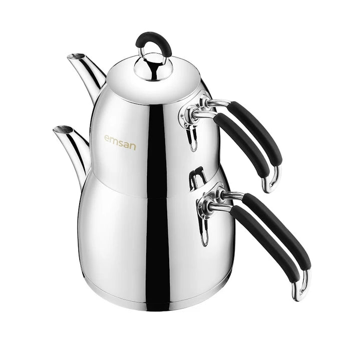 Emsan Mina Midi Teapot Set Black 0.75 – 2.0 Liters