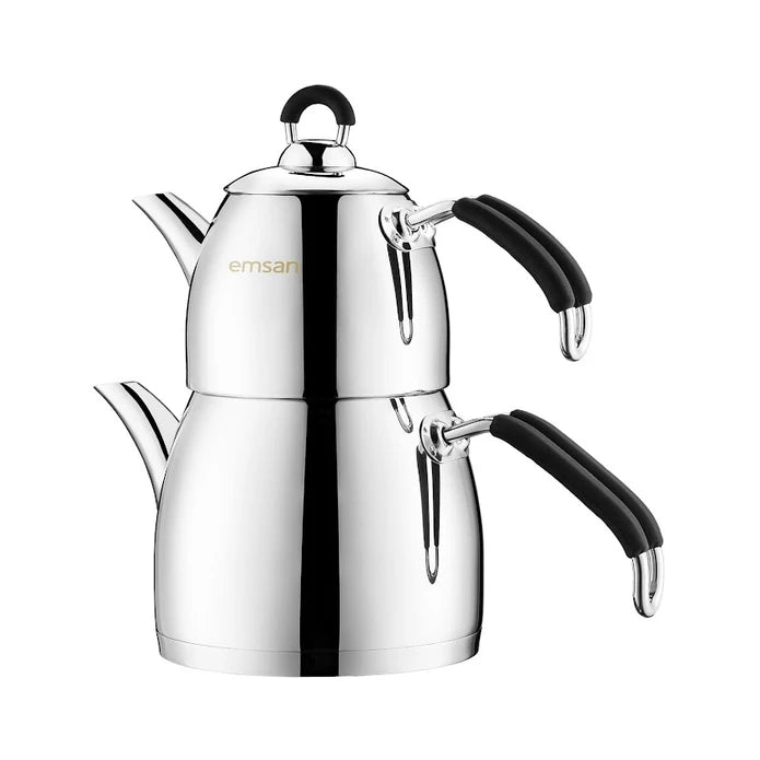 Emsan Mina Midi Teapot Set Black 0.75 – 2.0 Liters