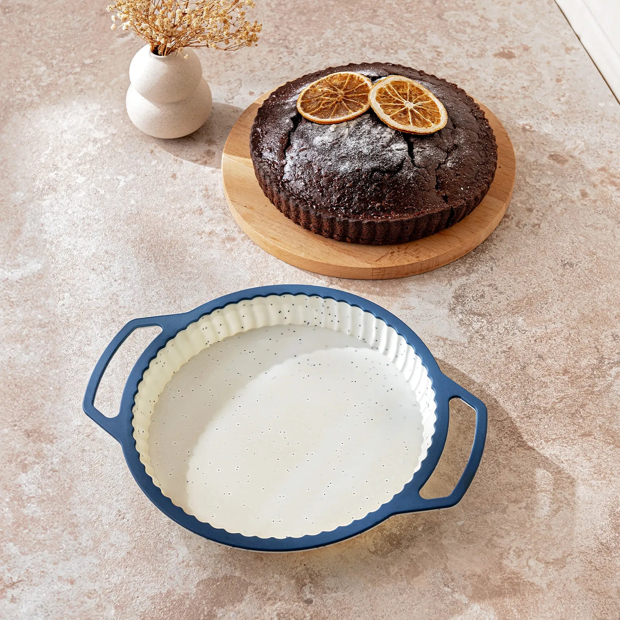 Emsan Blue Dot Silicone Tart Mold