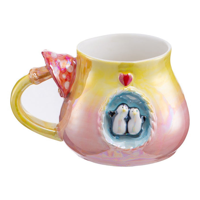 Istanbul Porcelain Penguin Mug 400 ML Pink