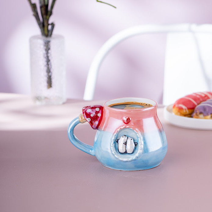 Istanbul Porcelain Penguin Mug 400 ML Blue