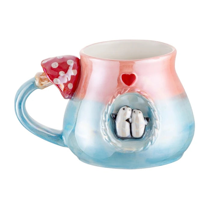 Istanbul Porcelain Penguin Mug 400 ML Blue