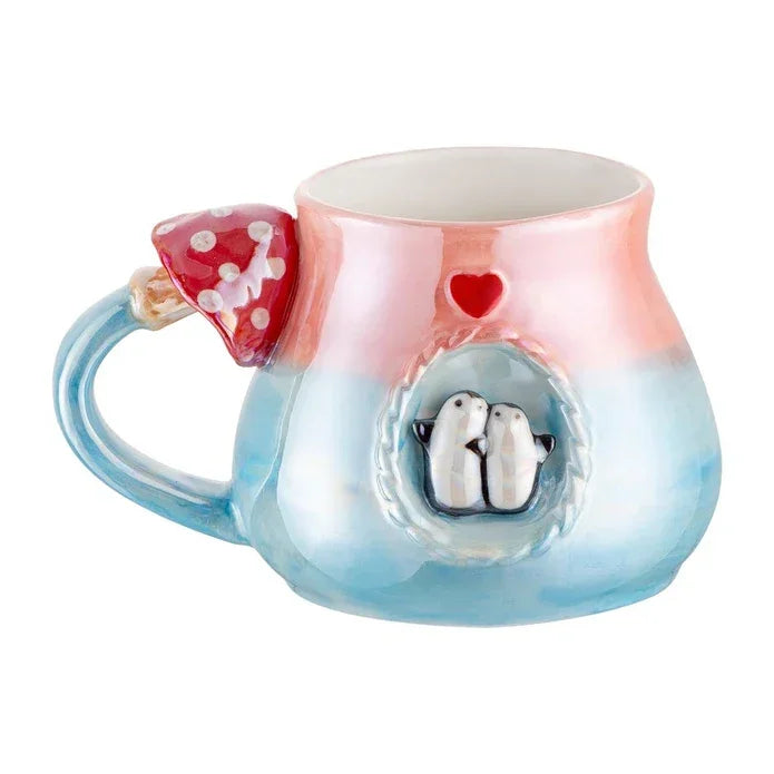 Istanbul Porcelain Penguin Mug 400 ML Blue - Emsan Jordan