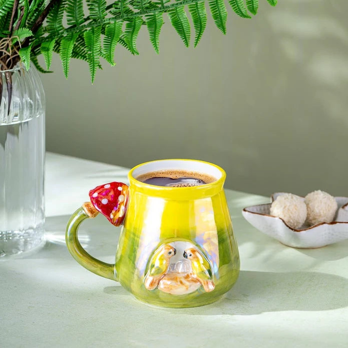 Istanbul Porcelain Tropical Mug 400 ML Green