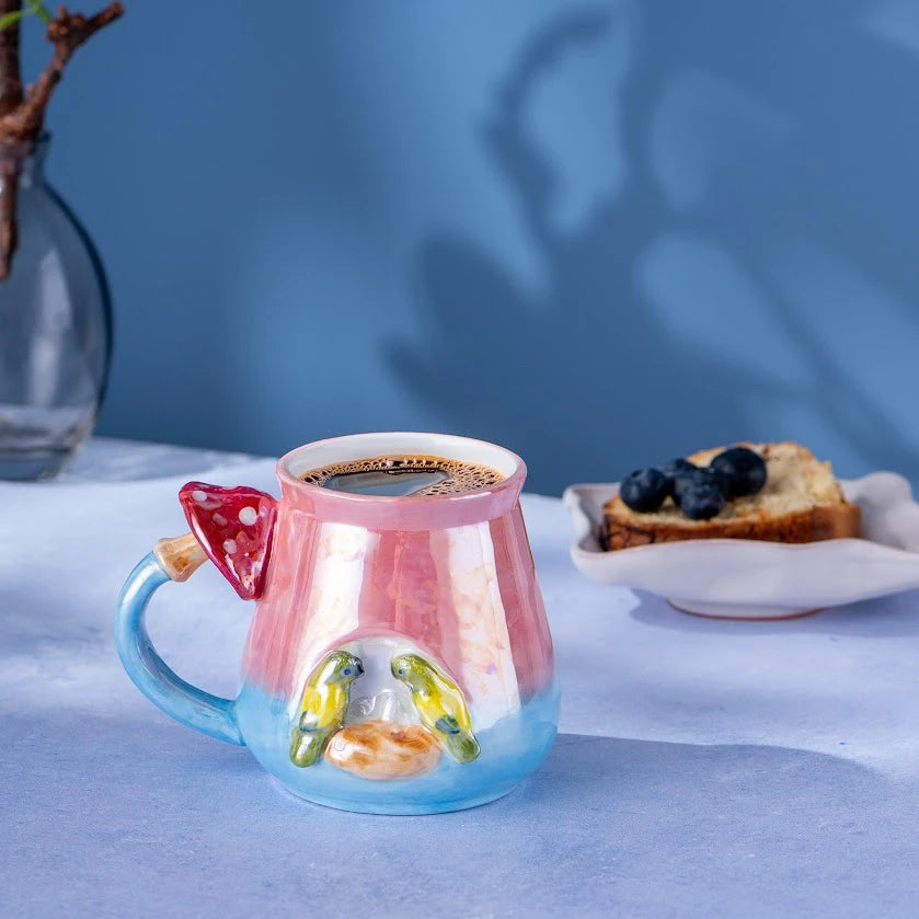 Istanbul Porcelain Tropical Mug 400 ML Pink