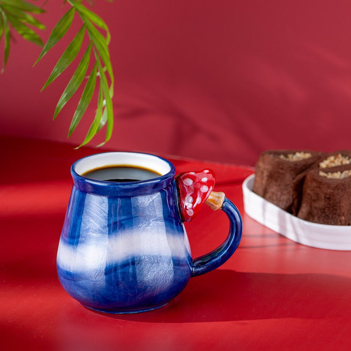 Istanbul Porcelain Tropical Mug 400 ML Navy Blue