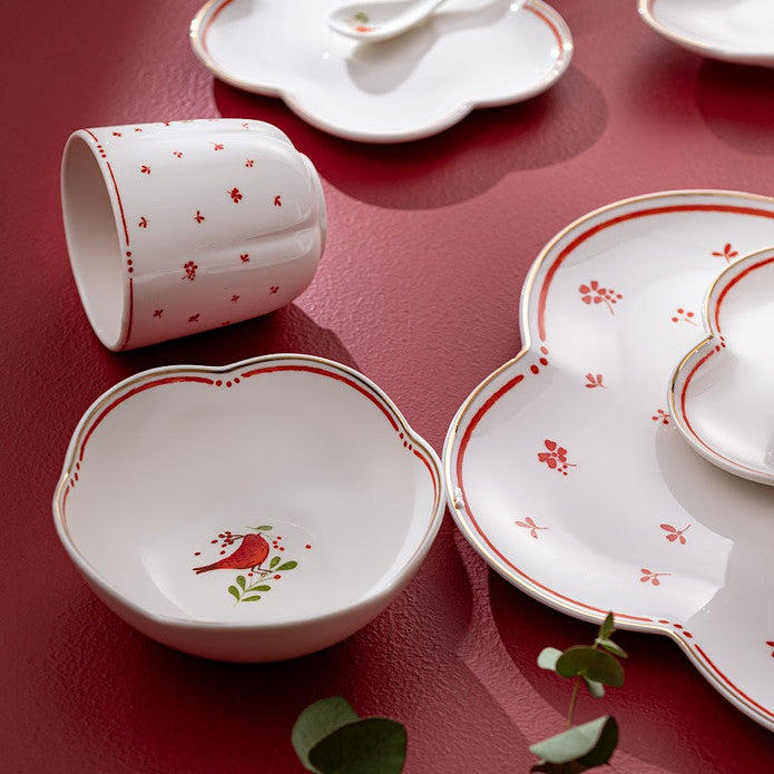 Emsan Myna Porcelain 32-Piece Breakfast Set for 6 People