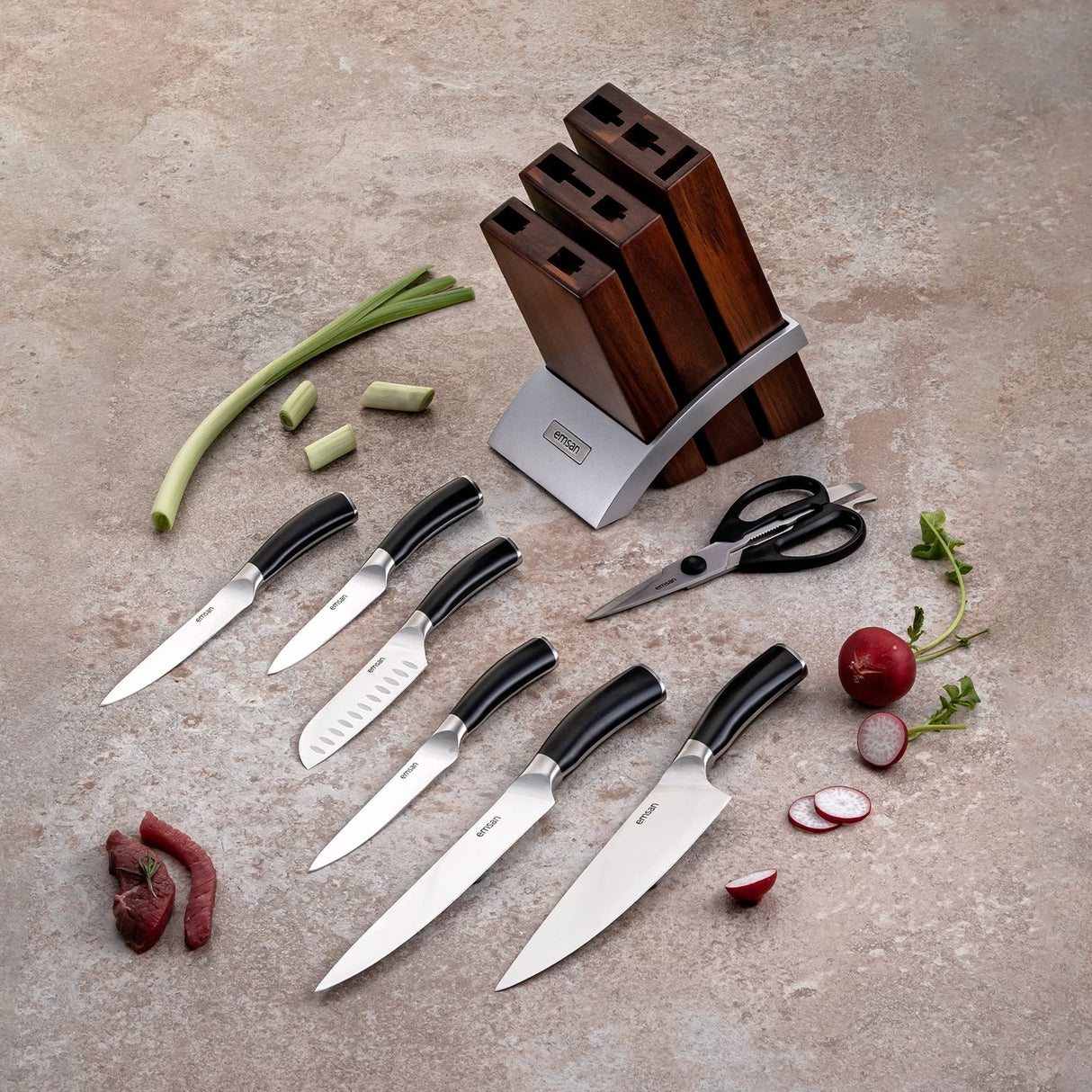 Emsan Pro Cut 8-Piece Knife Set