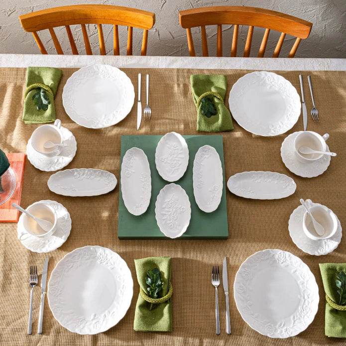 Emsan Rosy Porcelain 30-Piece Breakfast Set