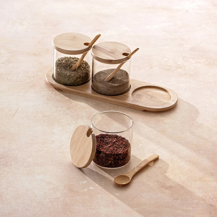 طقم إمسن ليا للبهارات 3 قطع من زجاج البوروسيليكات (مقاوم للحرارة)