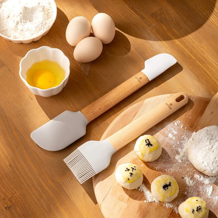 Emsan Soft Silicone Brush and Spatula Set