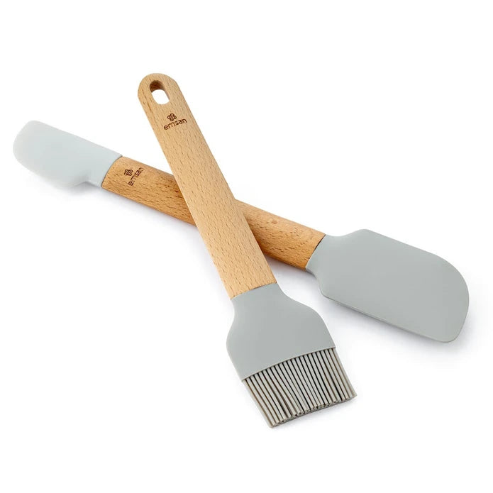 Emsan Soft Silicone Brush and Spatula Set