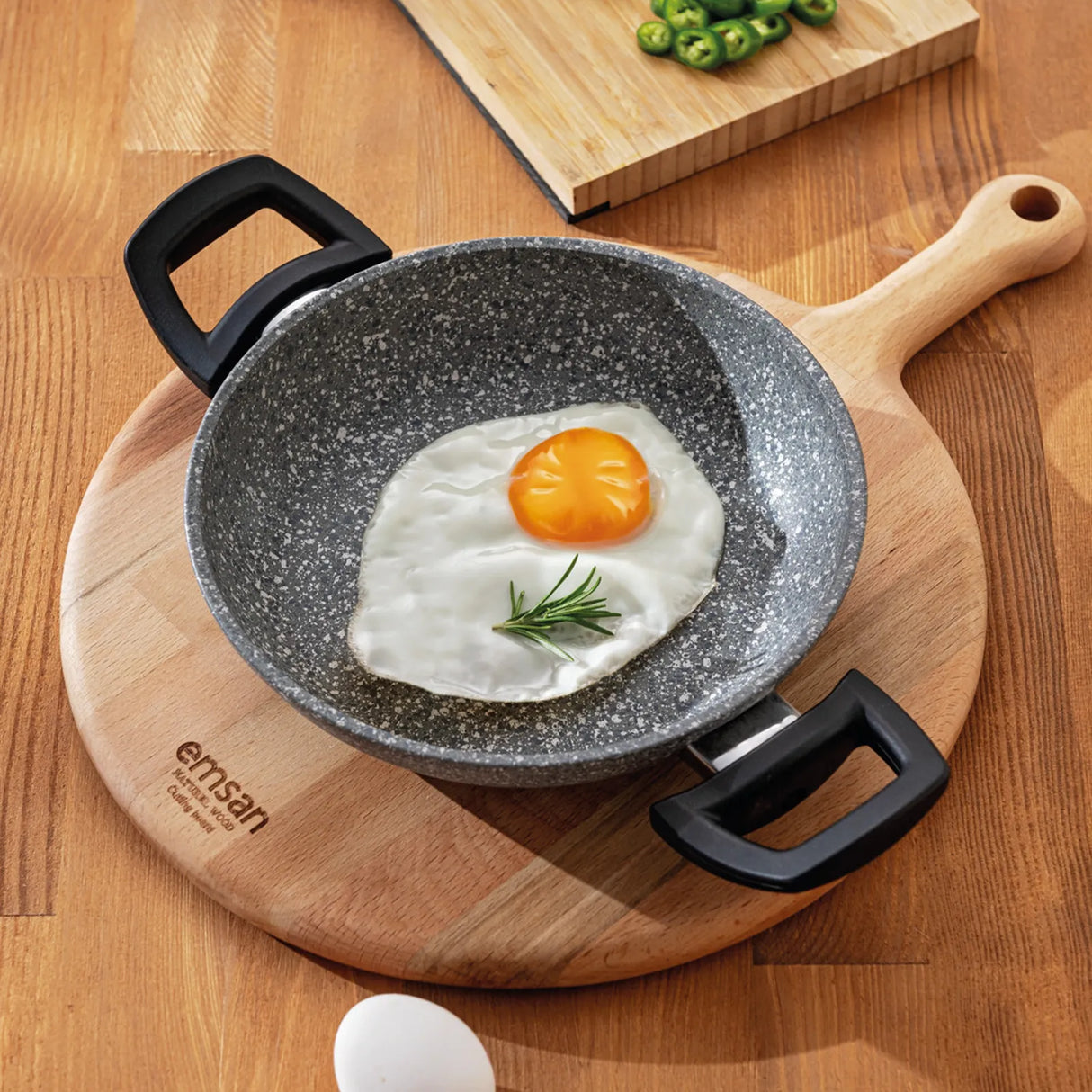 Emsan Titanium Granite Shallow Pan 20 cm