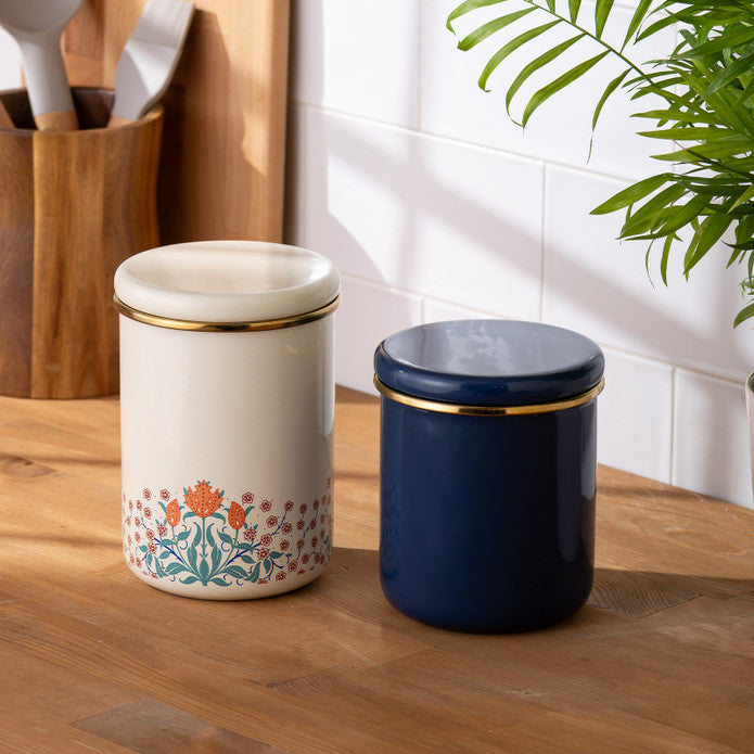 Emsan Hasbahçe Medium-Sized Enamel Jar