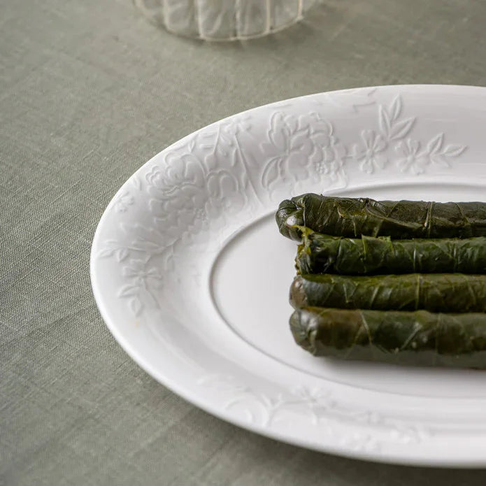 Istanbul Porcelain Magnolia Canoe Plate 25 cm - Emsan Jordan
