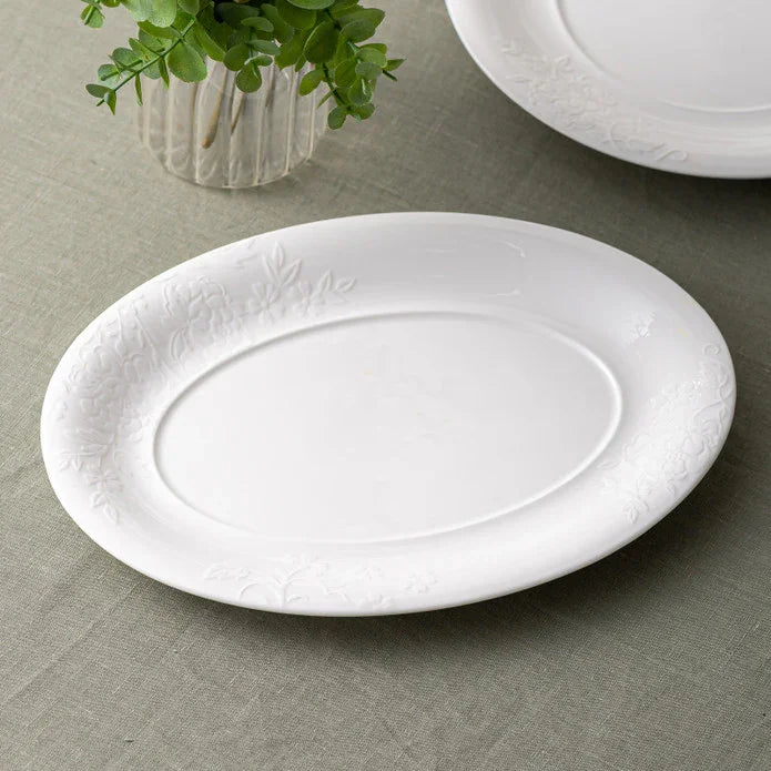 Istanbul Porcelain Magnolia Canoe Plate 35 cm - Emsan Jordan
