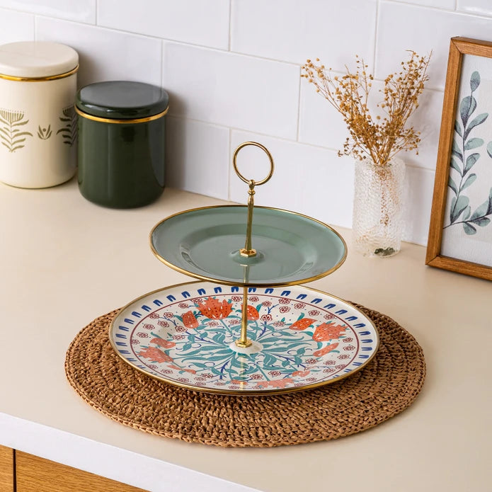 Emsan Hasbahçe Enamel Tiered Cookie Tray 21 x 29 cm