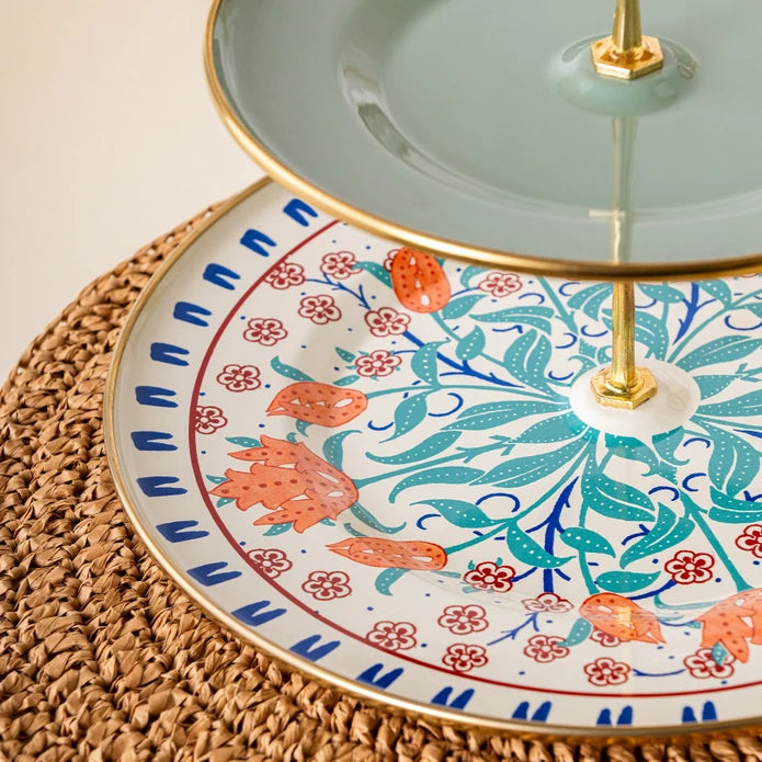 Emsan Hasbahçe Enamel Tiered Cookie Tray 21 x 29 cm