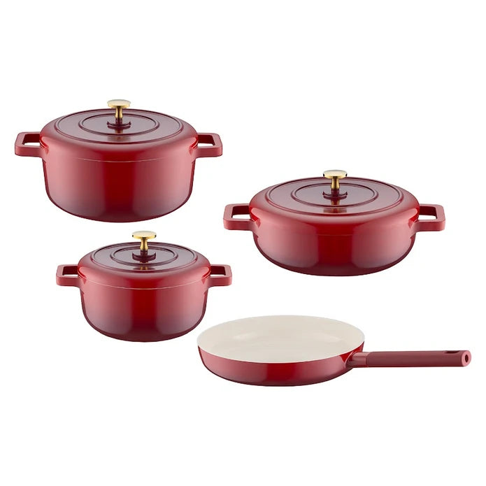 Emsan Red Royal 7-Piece Cookware Set