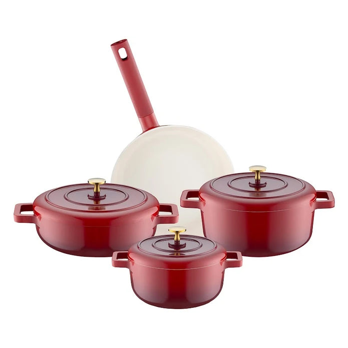 Emsan Red Royal 7-Piece Cookware Set