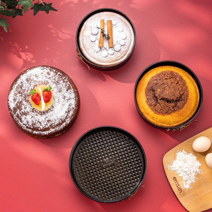 Emsan Circle 3-Piece Springform Cake Pan Set – 16, 18, 20 cm