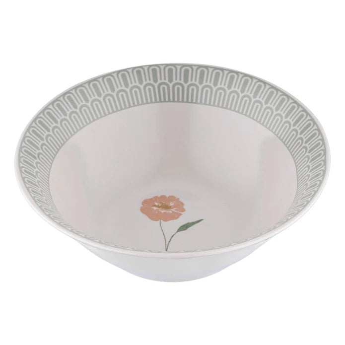 Emsan New Bone Poppy 28-Piece Round Dinner Set for 6 People