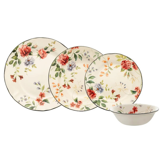 Istanbul Porcelain Heybeli 24-Piece Dinner Set for 6 People