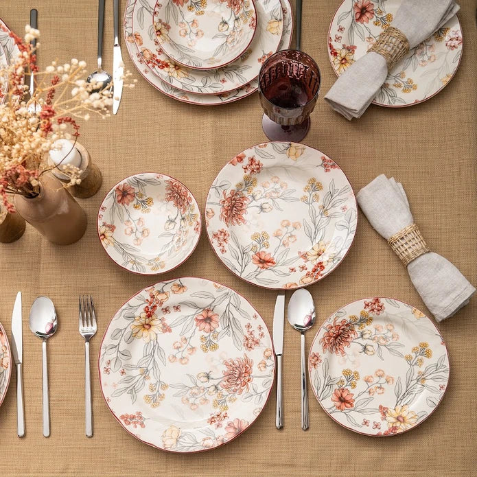 Istanbul Porcelain Ayasofya 24-Piece Dinner Set for 6 People