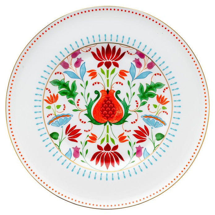 Istanbul Porcelain Nar Fine Bone Serving Plate Blue – 27 cm