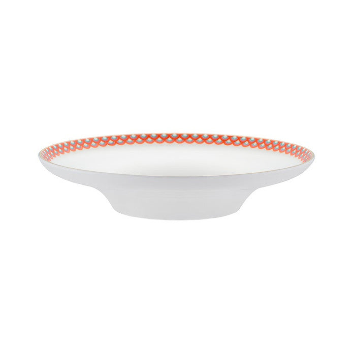 Istanbul Porcelain Nar Fine Bone Deep Plate Red 22 cm