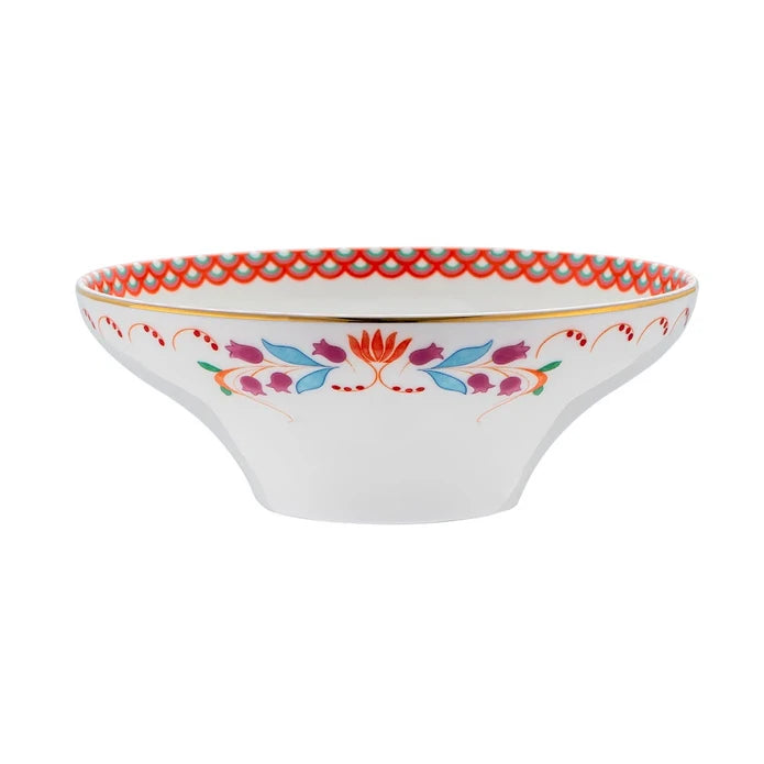 Istanbul Porcelain Nar Fine Bone Bowl Red 14 cm