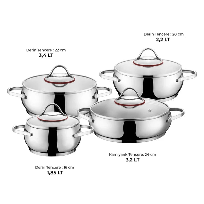 Emsan Seylan 8-Piece Cookware Set