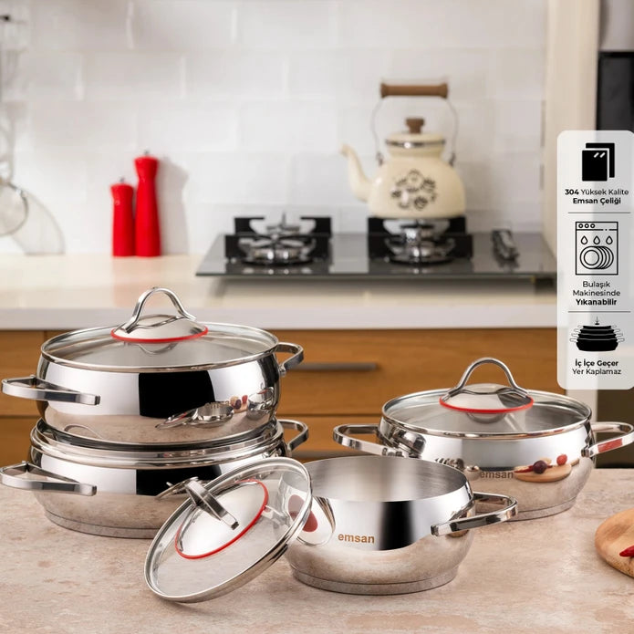 Emsan Seylan 8-Piece Cookware Set