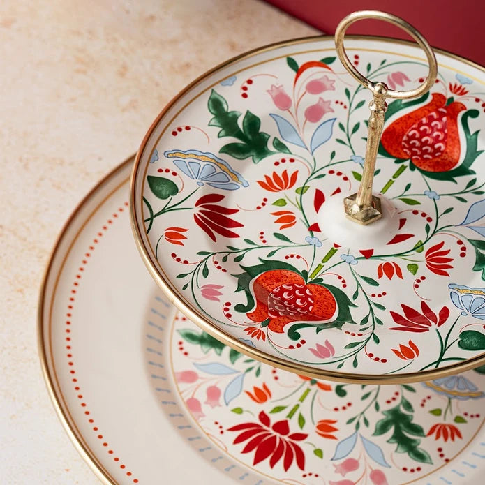 Emsan Nar Enamel Tiered Cookie Tray 21x29 cm