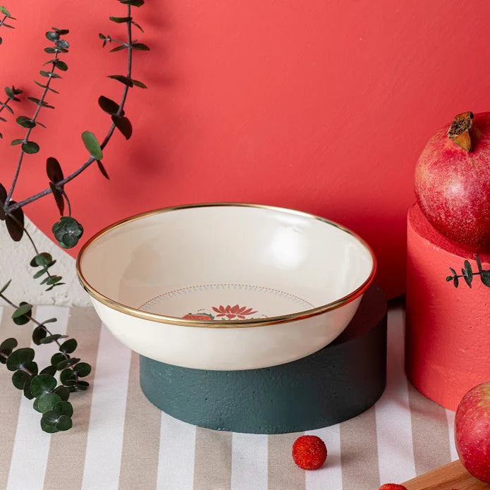 Emsan Nar Enamel Deep Plate 18 cm