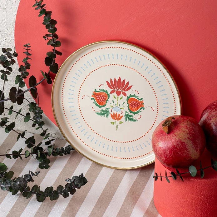 Emsan Nar Enamel Cake Plate 21 cm