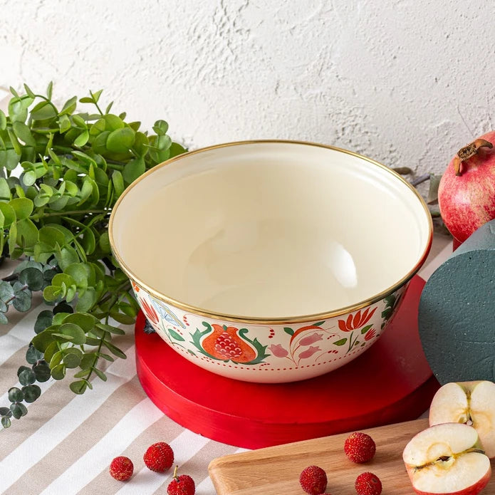 Emsan Nar Enamel Salad Bowl 22 cm