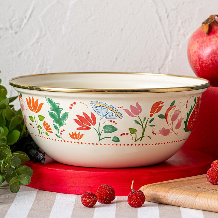 Emsan Nar Enamel Salad Bowl 22 cm