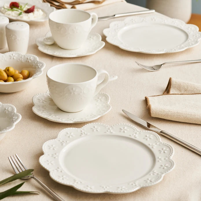 Istanbul Porcelain Akay 32-Piece Breakfast Set for 6 People
