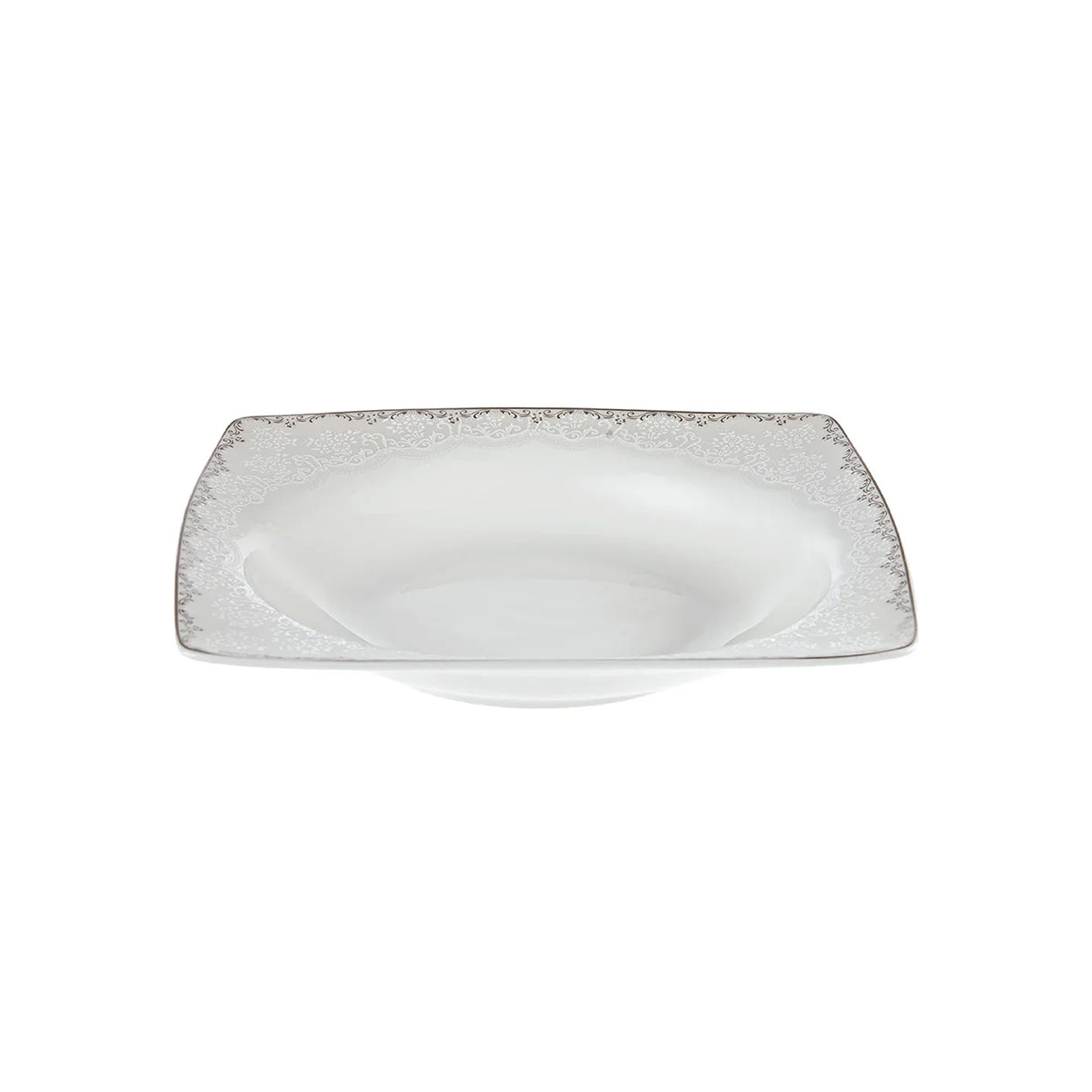 Emsan Fine Bone Yeni Lotus 61-Piece 12-Person Square Dinner Set - Emsan Jordan