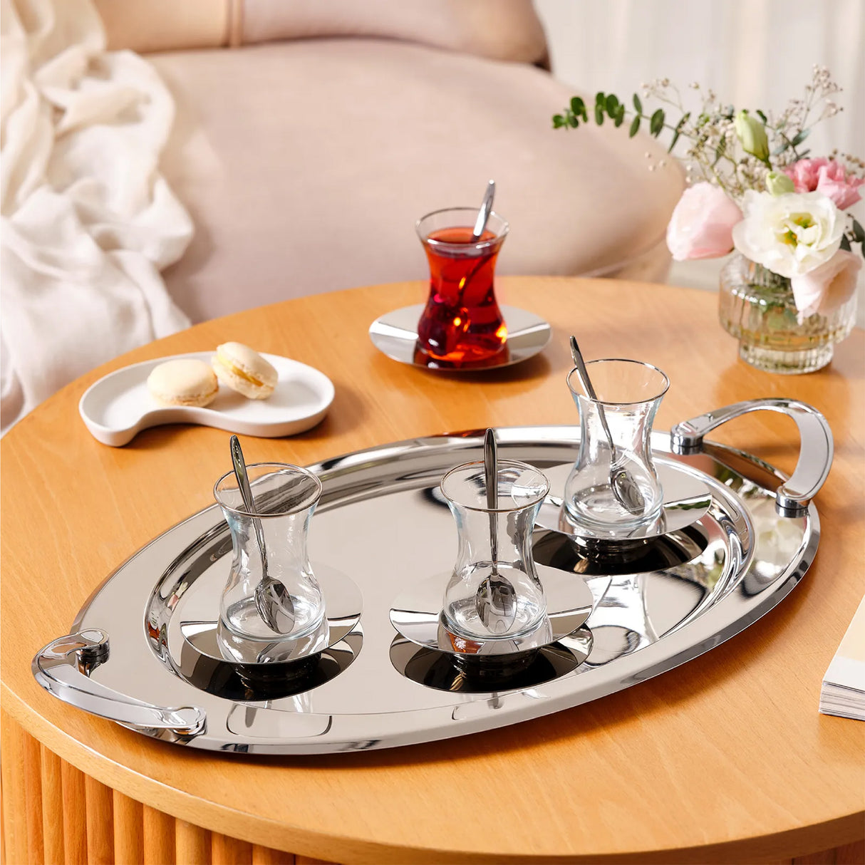 Emsan Abbie 19-Piece Tea Set 125 ml Platinum