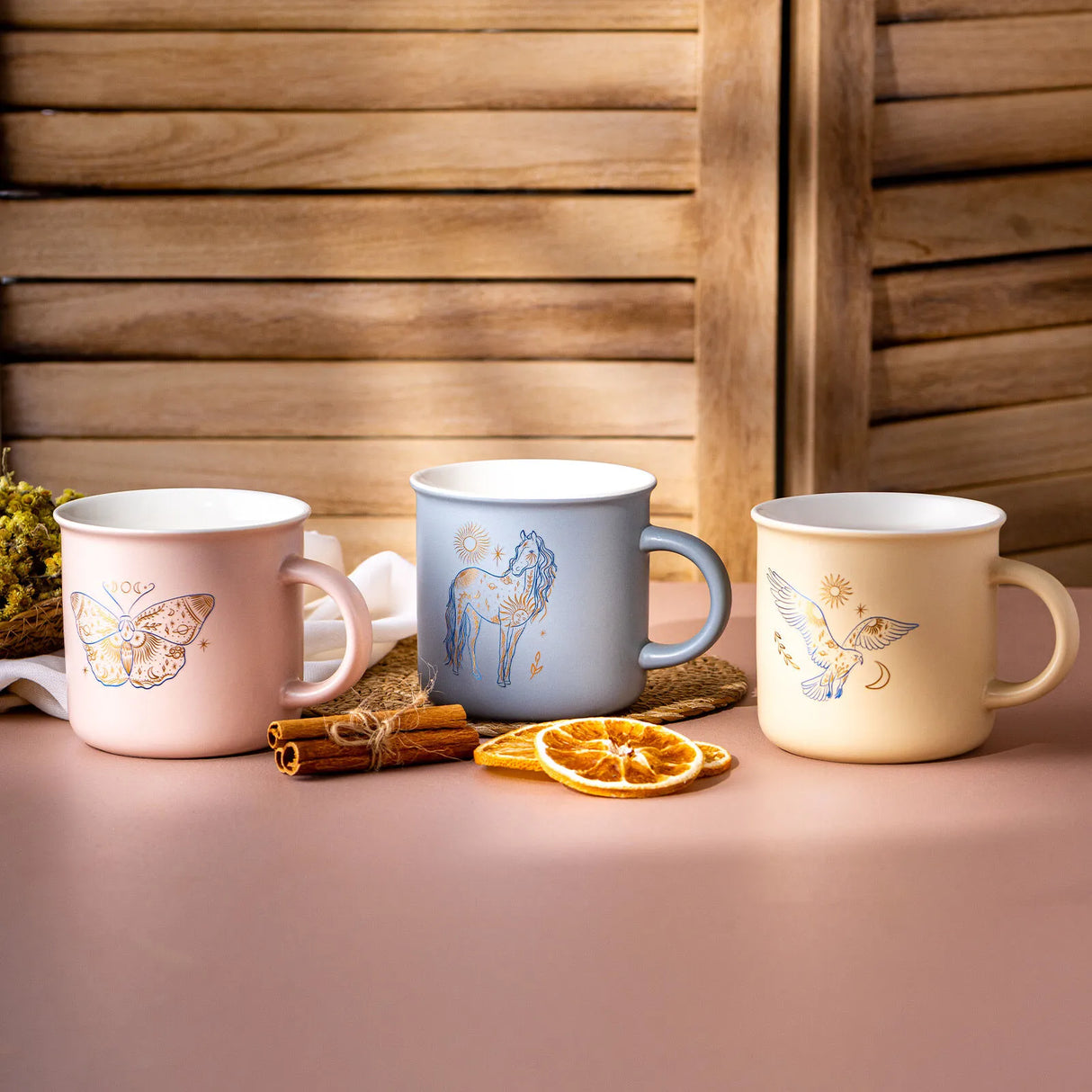 Emsan Bird Mug, Beige